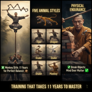 Kungfu : Five Animal Styles Students learn to move like: