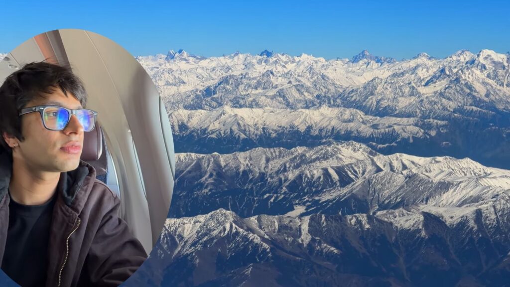 Sourav Joshi takes aerial view of snow-covered Himalayan peaks