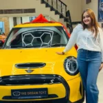bindass kavya with new sports car