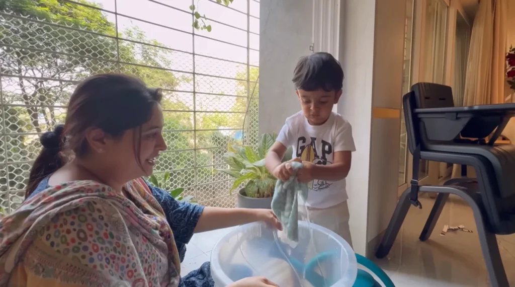dipika and her son ruhaan in their latest vlog