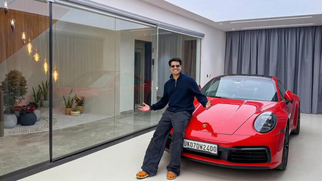GamerFleet's Rise: From Biscuit Worker to YouTube Millionaire 1 gamerfleet with his porche car in new house
